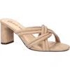 Bella Vita Carmen Slide Sandal In Almond Suede