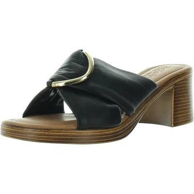 Bella Vita Chi-italy Womens Embellished Leather Slide Sandals In Black