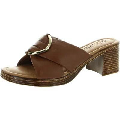 Bella Vita Chi-italy Womens Leather Slide Heels In Brown