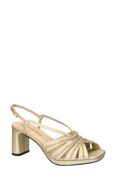 Bella Vita Chorus Slingback Platform Sandal In Gold