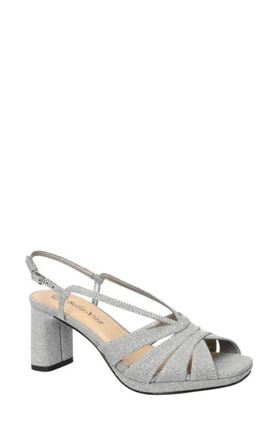 Bella Vita Chorus Slingback Platform Sandal In Silver
