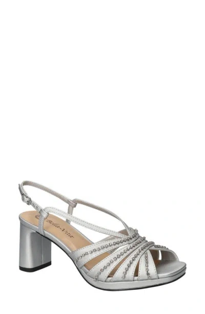 Bella Vita Chorus Slingback Platform Sandal In Silver