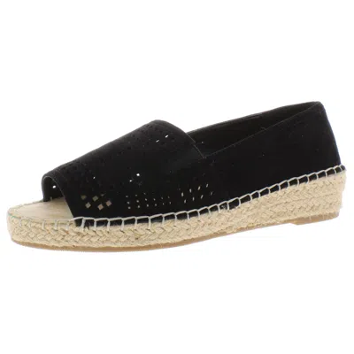 Bella Vita Cora Womens Suede Slip On Wedge Sandals In Black