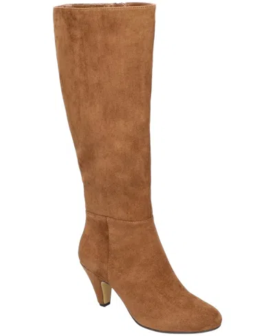 Bella Vita Corinne Womens Brown Faux Suede Round Toe Mid-calf Boots Lion671