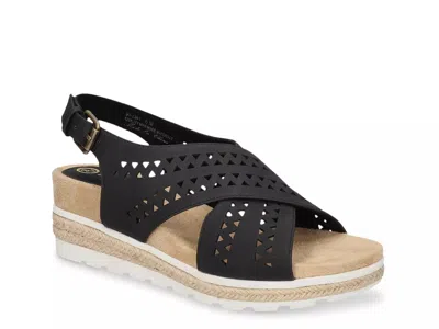 Bella Vita Cosette Wedge Sandal In Black
