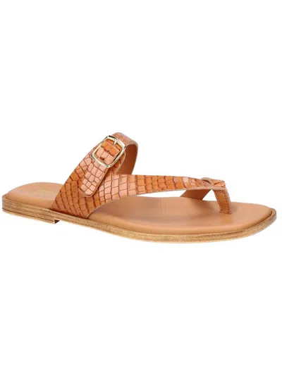 Bella Vita Doe-italy Womens Leather Croc Thong Sandals In Multi