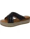 Bella Vita Exa-italy Espadrille Platform Slide Sandal In Black