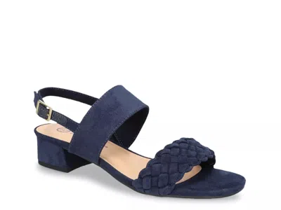 Bella Vita Extra Wide Width Ellison Sandal In Blue