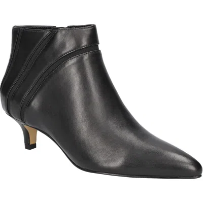 Bella Vita Faraday Womens Zipper Manmade Booties In Black Leather