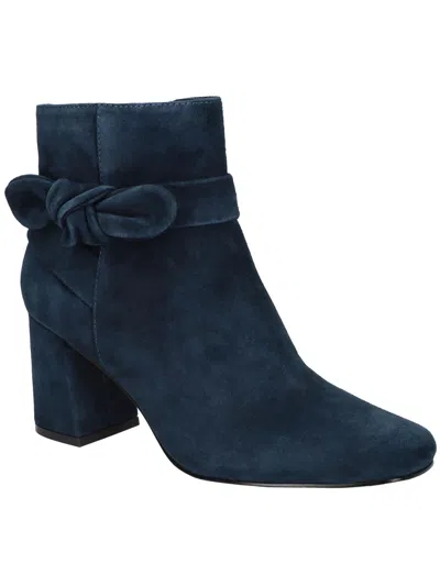 Bella Vita Felicity Womens Suede Bow Booties In Multi