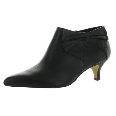 Bella Vita Frances Womens Leather Kitten Heel Ankle Boots In Black