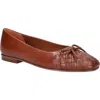 Bella Vita Francie Ballet Flat In Dark Tan