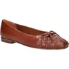 Bella Vita Francie Ballet Flat In Dark Tan