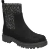 Bella Vita Gable Womens Suede Round Toe Booties In Black Suede