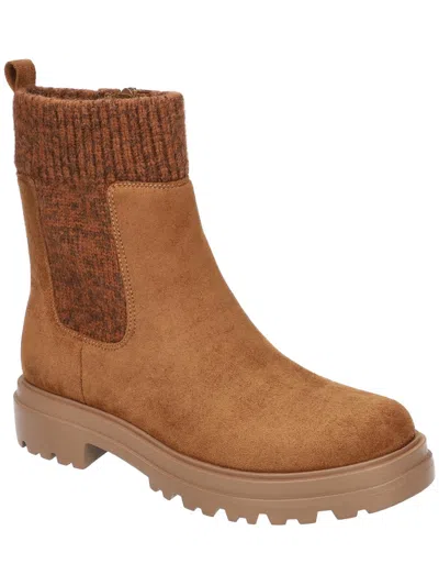 Bella Vita Gable Womens Faux Suede Zip Up Ankle Boots In Multi