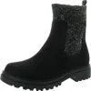 Bella Vita Gable Womens Suede Round Toe Booties In Black