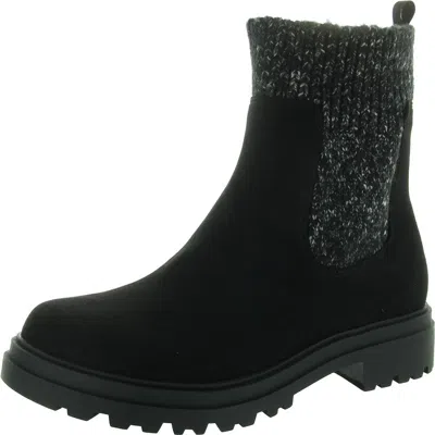 Bella Vita Gable Womens Suede Round Toe Booties In Black Suede