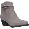 Bella Vita Helena Womens Round Toe Slouchy Booties In Grey