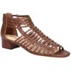 Bella Vita Holden Womens Leather Caged Gladiator Sandals In Camel Leather