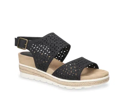 Bella Vita Inaya Espadrille Wedge Sandal In Black