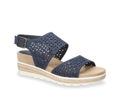 Bella Vita Inaya Espadrille Wedge Sandal In Blue