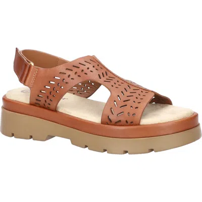 Bella Vita Indigo Slingback Platform Sandal In Brown