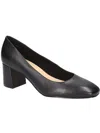 Bella Vita Jillian Womens Padded Insole Manmade Block Heels In Black