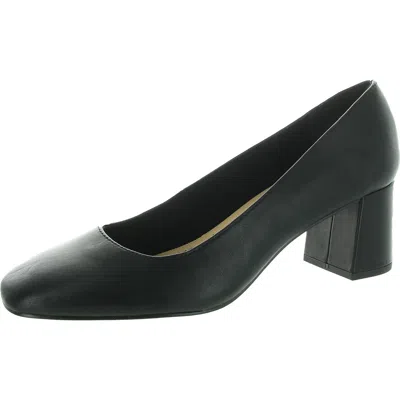 Bella Vita Jillian Womens Solid Leather Block Heels In Black