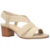 Bella Vita Jodi Womens Slingback Peep Toe Strappy Sandals In Natural
