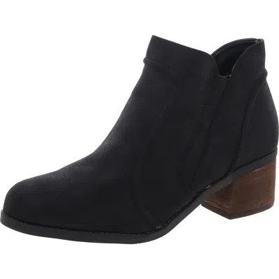 Bella Vita Kenzie Womens Comfort Insole Faux Suede Ankle Boots In Black