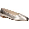 Bella Vita Vivien Womens Leather Dressy Pointed Toe Flats In Champagne Leather