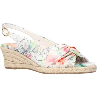 Bella Vita Kimora Womens Wedge Sandals In White
