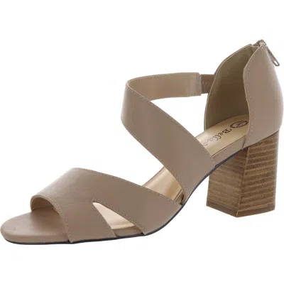 Bella Vita Korrine Womens Leather Block Heel Dress Sandals In Brown