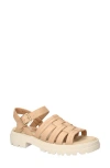 Bella Vita Loni Lug Sole Fisherman Sandal In Natural Leather