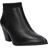 Bella Vita Medley Womens Block Heel Faux Suede Ankle Boots In Black