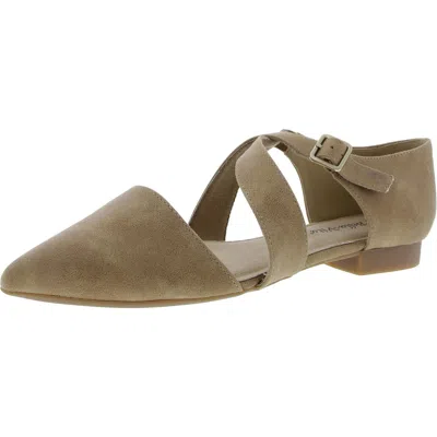 Bella Vita Maddie Womens Criss-cross Faux Suede Mary Janes In White