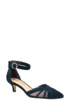 Bella Vita Women's Malani Kitten Heel Pumps In Navy Suede