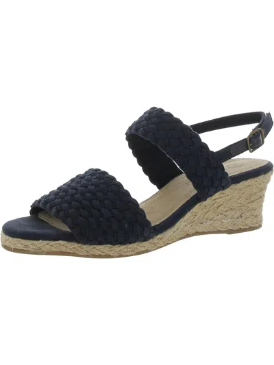 Bella Vita Mariella Womens Faux Suede Wedge Espadrilles In Multi