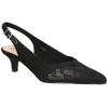 Bella Vita Marquette Womens Adjustable Faux Suede Slingback Heels In Multi