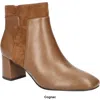Bella Vita Medley Womens Block Heel Faux Leather Ankle Boots In Green