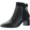 Bella Vita Medley Womens Block Heel Faux Suede Ankle Boots In Black