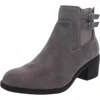 Bella Vita Merilyn Womens Faux Suede Block Heel Chelsea Boots In Gray