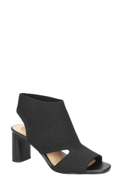 Bella Vita Mira Stretch Knit Sandal In Black