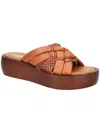 BELLA VITA NED ITALY WOMENS LEATHER WOVEN FLATFORM SANDALS