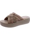 Bella Vita Ned-italy Womens Leather Woven Slide Sandals In Brown