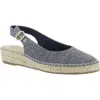 Bella Vita Olive Ii Womens Canvas Pumps Espadrille Heels In Blue