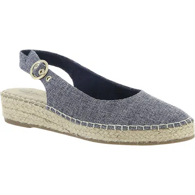 Bella Vita Olive Ii Womens Canvas Pumps Espadrille Heels In Blue