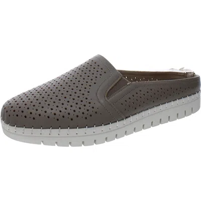 Bella Vita Refresh Womens Leather Slip-on Mules In Beige