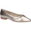 Bella Vita Women's Rhea Pointed Toe Flats In Champagne Leather