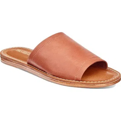 Bella Vita Ros-italy Womens Leather Flat Slide Sandals In Brown